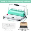 OFFNOVA Binding Machine, 21-Hole 450 Sheets Paper Comb Binding Machine