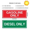Diesel Only & Gasoline Only Stickers, 6 Pack Fuel Storage