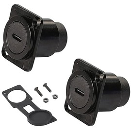 PENGLIN USB 3.1 Type C Coupler for Panel Mounting, USB C Through Plug, Female to Female Bulkhead Extension Adapter, Pack of 2