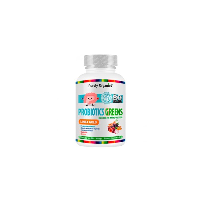 Purely Organics | Probiotics Greens Línea Gold | 11 Cepas