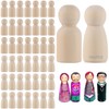 Oungy Pack of 160 Wooden Figures for Painting, 35 mm