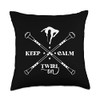 Keep Calm And Twirl On Exhibition Baton Twirler Throw Pillow