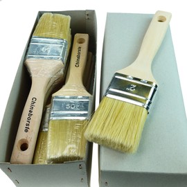 ROTIX 6 x Flat Brushes 50 mm | 6th Thickness for Painters (Light Bristle)