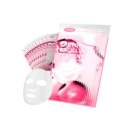 SNP Skin Return Lifting Essence Sheet Mask | Hydrating and Firming for All Skin Types | Vegan Sheet Masks | Peptide and Lactobacillus | Korean Face Masks Skincare | Facial Mask | 10 Sheets