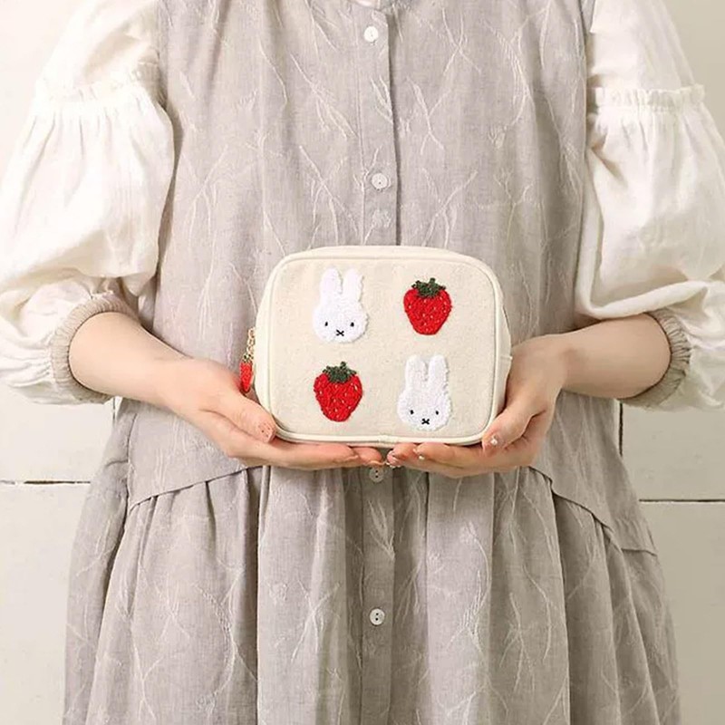 Miffy Boris Square Pouch, Storage Pouch, Cosmetic Pouch, Mini Wallet,