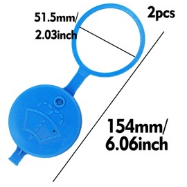Plastic Replacement Car Washer Bottle Cap 2 Pack 53mm Automobile Washer Wiper Cleaning Fluid Bottle Cover