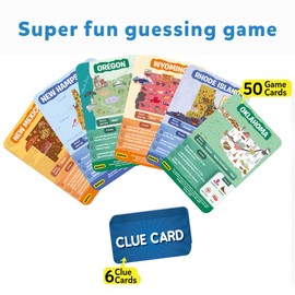 Skillmatics Card Game - Guess in 10 States of America, Gifts for 8 Year Olds and Up, Quick Game of Smart Questions, Fun Family Game