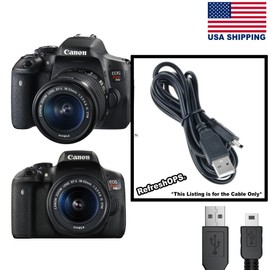 Unbranded Canon EOS Rebel T6i Digital SLR USB Cable Transfer Cord Replacement
