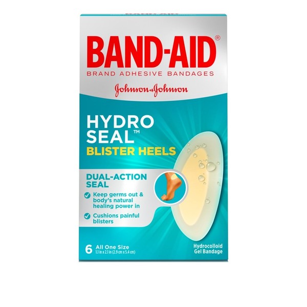 BAND-AID® Brand HYDRO SEAL® BLISTER HEEL CUSHIONS, 6 COUNT