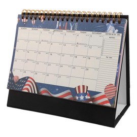 NUOBESTY Desk Calendar, 2025-2026 18 Months English Standing Flip Desktop Calendar Small Desk Calendars for Office Home