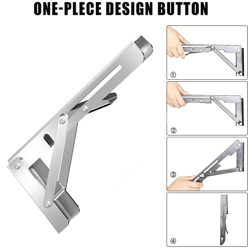 Folding Shelf Brackets 12 inch 2 Pcs Max. Load 220lb