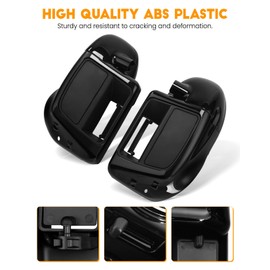 XFMT Motorcycles Vivid Black Lower Vented Leg Fairing W/Speaker Box Pods & Grills For Harley Touring Air-Cooled Road King Street Glide Road Glide Electra Glide 2014-2024