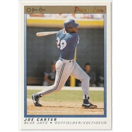 1991 O-Pee-Chee Premier Baseball Joe Carter Blue Jays Card #20 WN17