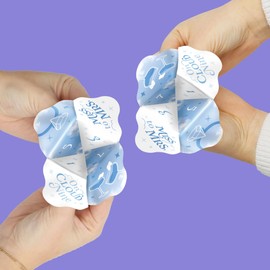 Big Dot of Happiness On Cloud 9 - Bridal or Bachelorette Party Cootie Catcher Game - Truth or Dare Fortune Tellers - Set of 12