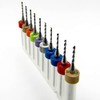 Ten Size Carbide Drill Bit Set .037" - .0465" #63#62#61#60#59#58#57