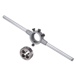 CoCud Die Stock Handle Set, M5x0.8 Thread Die & Fit 20mm OD / M3.5-M6 Die Wrench Tool Kit - (Applications: for Threading Repairing), 1-Set