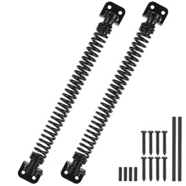 EVCUHASL 11-1/2" Gate Spring Self Closing Heavy Duty Door Springs to Close Door, Automatic Gate Closer with Adjustable Tools for Metal Gates, Wooden Fences and Vinyl Fence Gates(Black, 2 Pack)