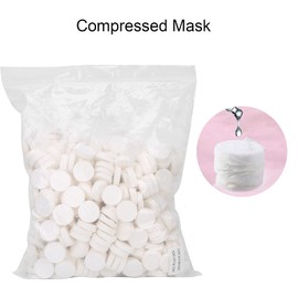 Pack of 500 Disposable Compressed Face Masks, Pure Cotton Skin Care Home DIY Face Mask