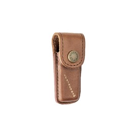 Leatherman Heritage Holster in Braun – Größe XS – Für das Modell Micra – Aus Leder, mit Druckknopf-Verschluss und Leatherman-Schriftzug