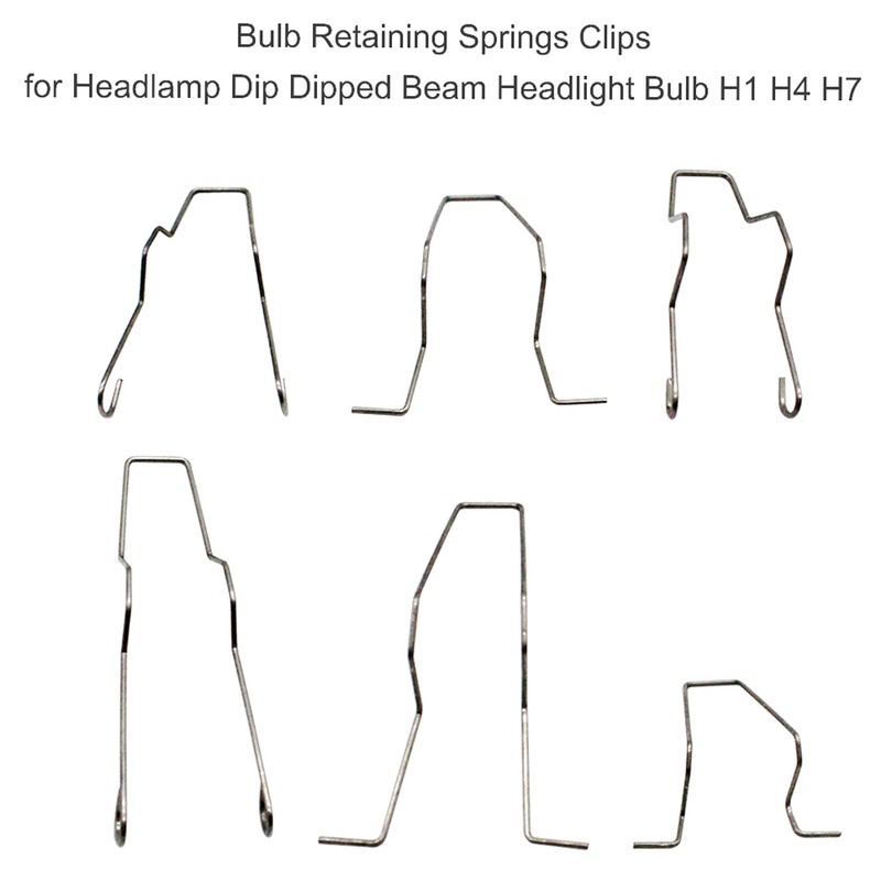 Bulb Retaining Springs Clips for Headlamp Dip Dipped Beam Headlight