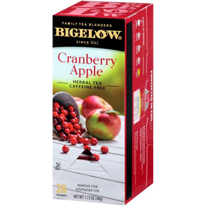 BigelowCranberry Apple Herbal Tea Bags 28-Count Boxes (Pack of 6)