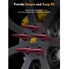 MIKKUPPA 1/2-20 Wheel Spike Lug Nuts, 20pcs Red Spike Lug