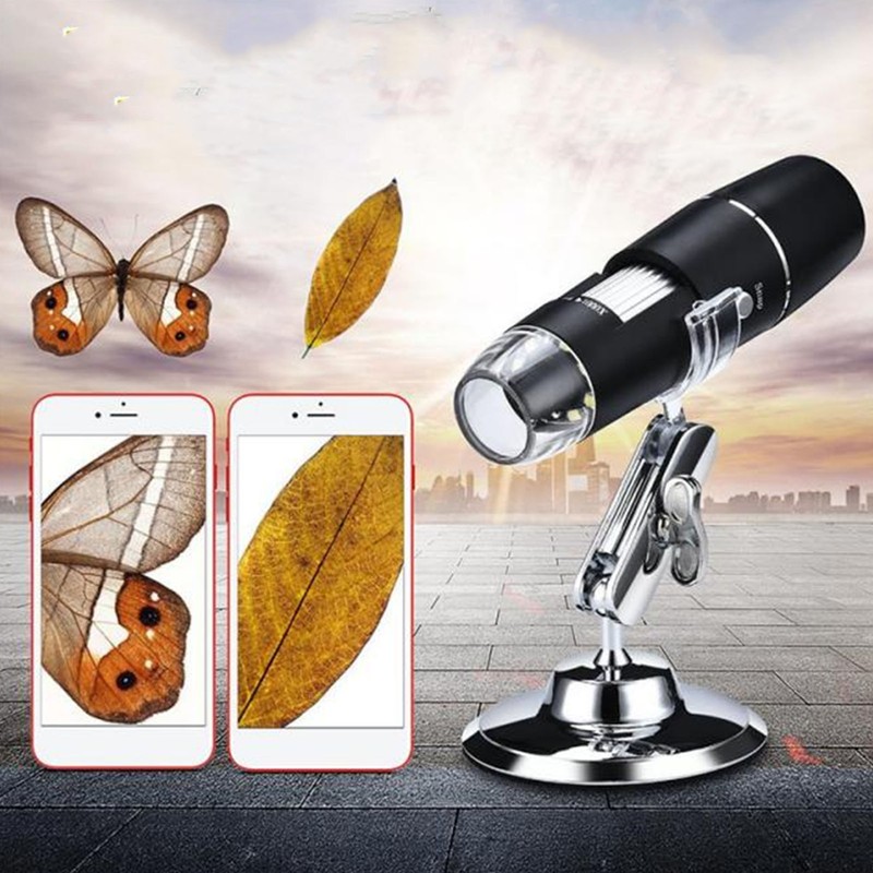 Wireless Digital Microscope 0 to 1000X 8 LED Lights Portable