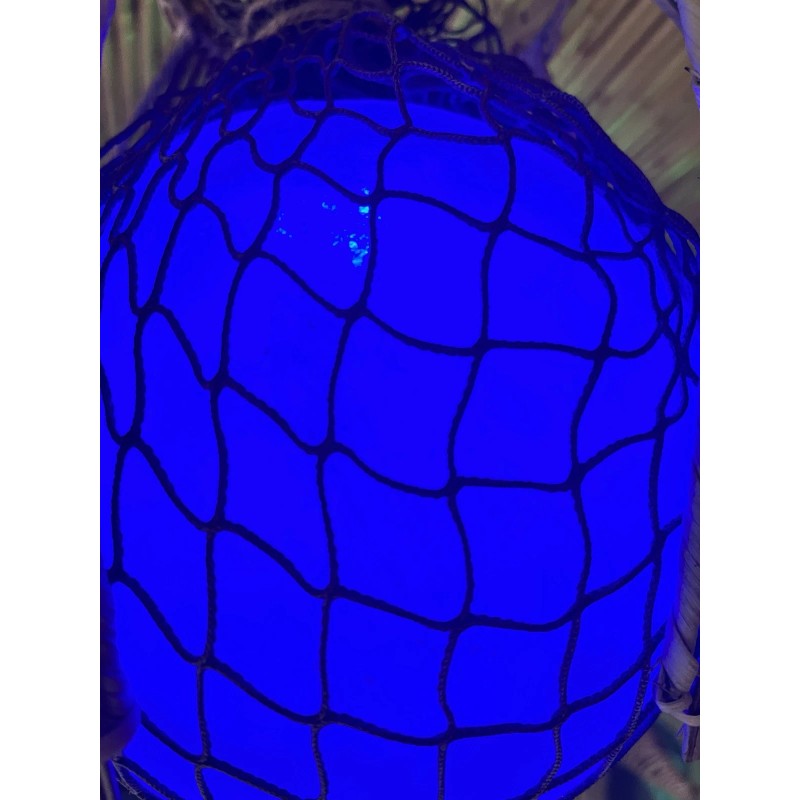 NEW Rattan Float Lamp W/ Netting W/blue Led Bulb Smokin