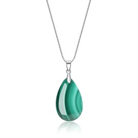 COAI Women's Water Drop Pendant, Malachite, Malachite