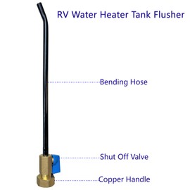 RV Water Heater Tank Rinser | Remove Flushing Out Sediment from RV water heater Tank | Easily Attaches to Standard Garden Hose| with Tape