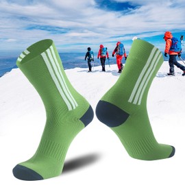 Agdkuvfhd Waterproof Socks, Women Breathable Quick Dry Warm Thick High Performance Outdoor Hiking Wading Hunting Running Socks 1 Pair, X-Small, Green (News)