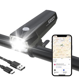 Bike Light - 500 Lumens Rechargeable Bike Light, Built-in Bike Finder Works with Apple Find My App, Bike Lights for Night Riding (S300CF)