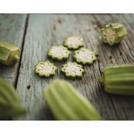 Star of David Okra - 50 Seeds - Tender & Delicious Heirloom Okra Variety, Non-GMO Heirloom Okra Seeds for Planting in The Home Garden, Thresh Seed Company
