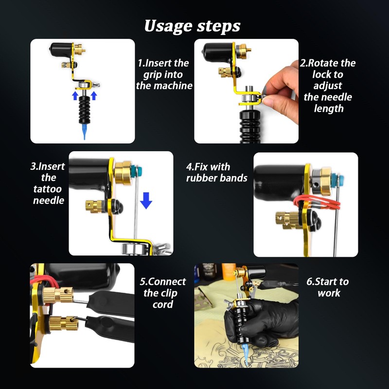 Rotary Tattoo Machine Gun Motor, ATOMUS Tattoo Machine Shader &