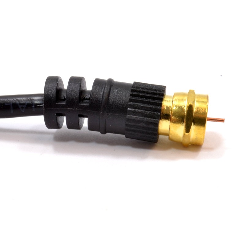 kenable Satellite F Connector Plug to Plug RG59 Cable Black