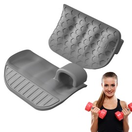 Pack of 2 Grip Pads, Weight Training, Non-Slip Grip Pads, Strength Training, Small and Portable Gym Grip, Hand Protection, Gym, for Cross Training, Gymnastics, Fitness Accessories (Grey)