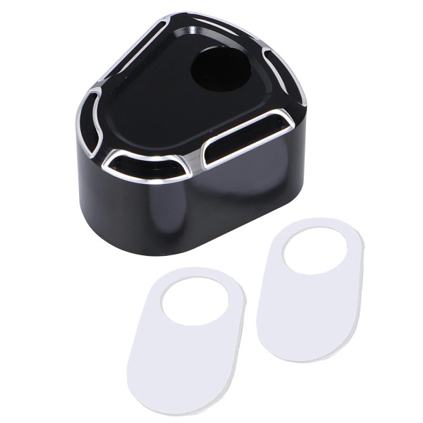 Unbranded Black Cut Ignition Switch Cover Cap For Harley Electra