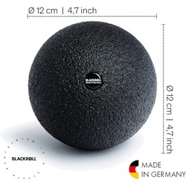 Black Roll Stretch Ball, Made in Germany, Lightweight, Black, Genuine Japanese Product, 0.4 inches (12 cm) / 1.6 oz (47 g)