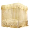 Luxury Princess Three Side Openings Post Bed Curtain Canopy Netting