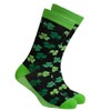 Traditional Craft Green Clover Socks for Adults, Irish Lucky Socks,