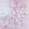 Rose flower mix nail parts (about 50 pieces), white, 1 piece, white / 장미 꽃 믹스 네일파츠 (약 50개입), 화이트, 1개, 화이트