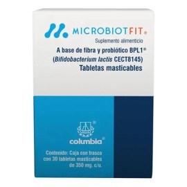 Microbiot Fit 30 Tabletas Masticables Sabor Sin Sabor