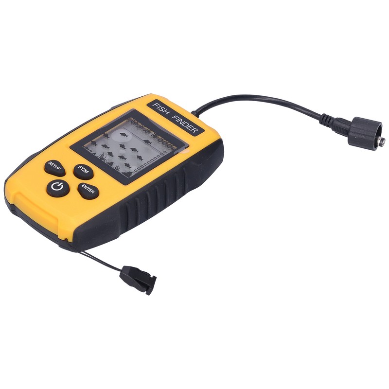 Fish Finder LCD LED Visual Echo Sounder Alarm Fishing Transducer