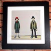 Greetingles Lowry-Style 12"/31cm Square Framed Print. Beautiful Black Ash Frame