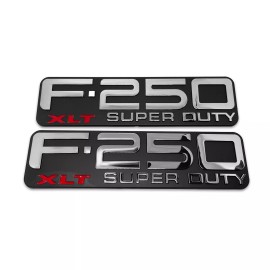 Ford Wallsmart NEW 99-04 Ford F-250 XLT Super Duty Emblem F81Z-16720-RA Emblem Decal 2 Piece
