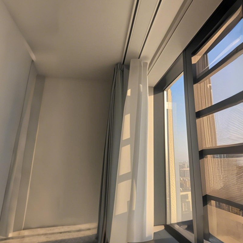 157.48in Double Row Curtain Tracks, Heavy Duty Drop Curtain Rails,