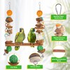 unimaxlink 3-in-1 Parrot Toys Natural Coconut Fiber Parrot Hammock (Swing
