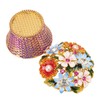 Flower Basket Jewelry Box Exquisite Vintage Hand Painted Metal Trinket
