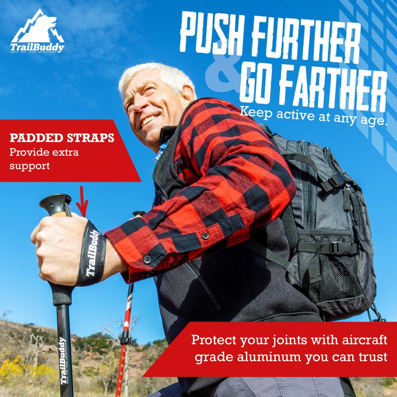 TrailBuddy Trekking Poles – Lightweight 7075 Aluminum Hiking Poles for