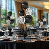 2 Set Black Table Balloons Foil Spray Centerpiece with Black